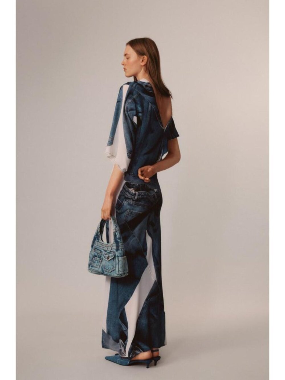 ZARA LIMITED EDITION DENIM BAG - Picture 2 of 8
